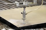 Waterjet cutting of heavy steel plate