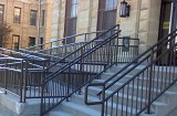 Custom tubular handrail system. Complete fabrications including design, paint and installation.