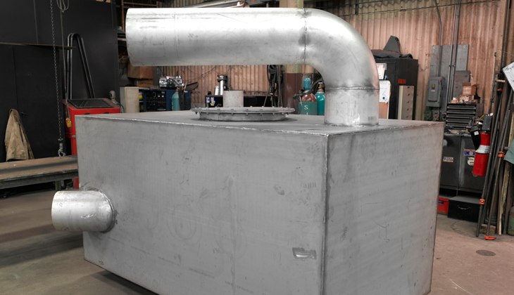 Customer rectangular galvanized steel tank